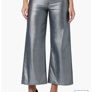 Joe's Jeans Metallic Wide-Leg Pants in Silver